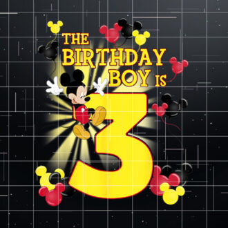 Disney Mickey And Friends Mickey 3rd Birthday Boy Shirt PNG, DTF, DTG, Sublimation Design