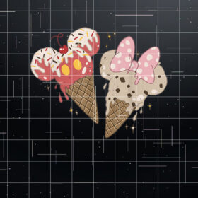 Disney Mickey And Friends Mickey  Minnie Ice Cream Cones  Shirt PNG, DTF, DTG, Sublimation Design