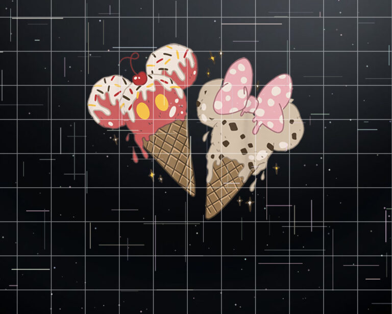 Disney Mickey And Friends Mickey  Minnie Ice Cream Cones  Shirt PNG, DTF, DTG, Sublimation Design