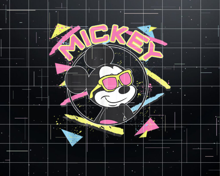 Disney Mickey And Friends Mickey Mouse 90s Portrait Shirt PNG, DTF, DTG, Sublimation Design