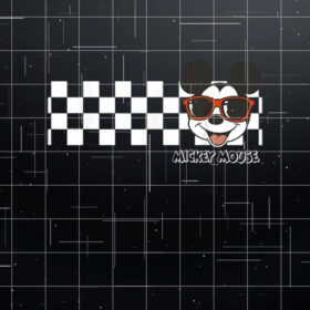 Disney Mickey And Friends Mickey Mouse Checkerboard Stripe Shirt PNG, DTF, DTG, Sublimation Design