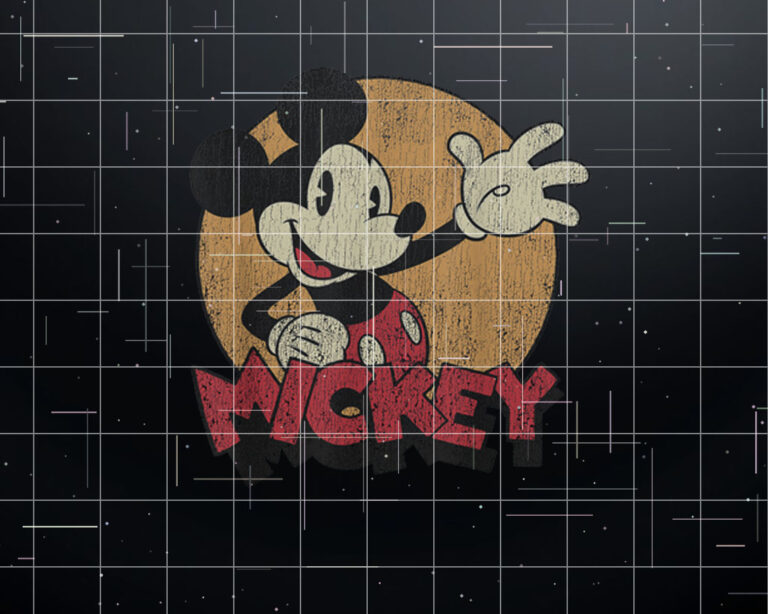 Disney Mickey And Friends Mickey Mouse Retro Distressed Shirt PNG, DTF, DTG, Sublimation Design