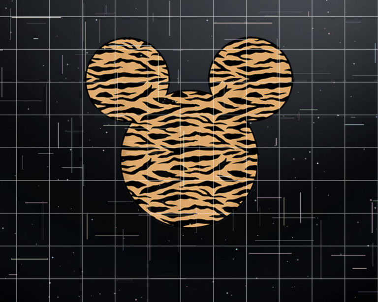 Disney Mickey And Friends Mickey Tiger Print Fill Shirt PNG, DTF, DTG, Sublimation Design