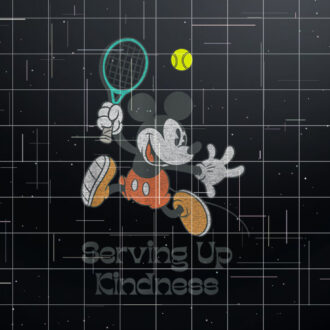 Disney Mickey And Friends Serving Up Kindness Vintage Tennis Shirt PNG, DTF, DTG, Sublimation Design