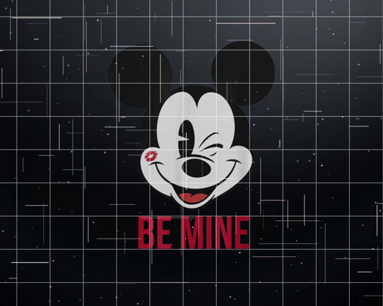 Disney Mickey And Friends Valentines Day Be Mine Mickey Shirt PNG, DTF, DTG, Sublimation Design