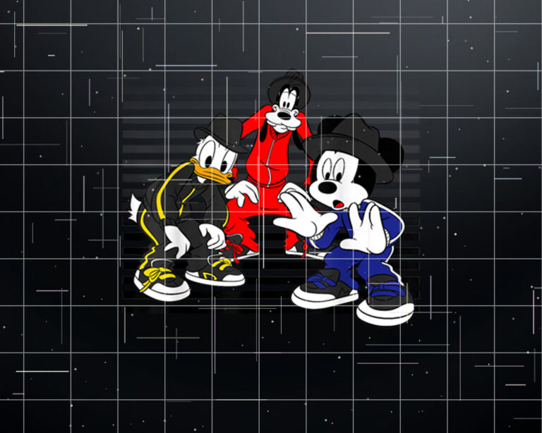 Disney Mickey Donald  Goofy In Street Wear Shirt PNG, DTF, DTG, Sublimation Design