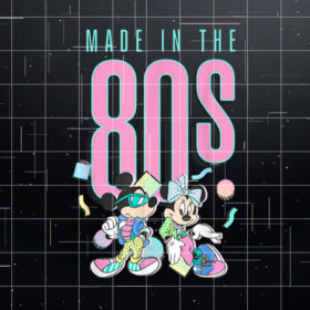 Disney Mickey  Friends Retro Vintage Made In The 80s Neon Shirt PNG, DTF, DTG, Sublimation Design