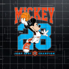Disney  Mickey Jump Shot Basketball Shirt PNG, DTF, DTG, Sublimation Design