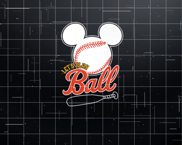 Disney  Mickey Lets Play Ball Baseball Premium Shirt PNG, DTF, DTG, Sublimation Design
