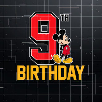 Disney Mickey Mouse 9th Birthday Shirt PNG, DTF, DTG, Sublimation Design
