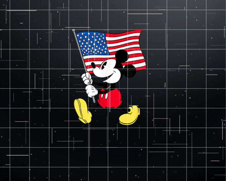 Disney Mickey Mouse Americana Flag Shirt PNG, DTF, DTG, Sublimation Design