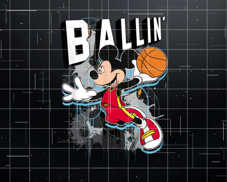Disney Mickey Mouse Ballin Portrait Shirt PNG, DTF, DTG, Sublimation Design