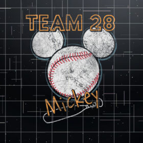 Disney Mickey Mouse Baseball Team 28 Sports Distressed Shirt PNG, DTF, DTG, Sublimation Design