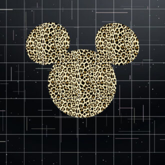 Disney Mickey Mouse Cheetah Print Silhouette Fill  Shirt PNG, DTF, DTG, Sublimation Design