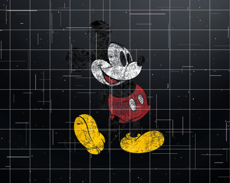 Disney Mickey Mouse Classic Standing Pose Distressed Shirt PNG, DTF, DTG, Sublimation Design