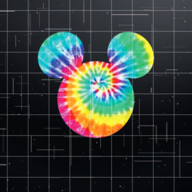 Disney Mickey Mouse Icon Rainbow TieDye  Shirt PNG, DTF, DTG, Sublimation Design