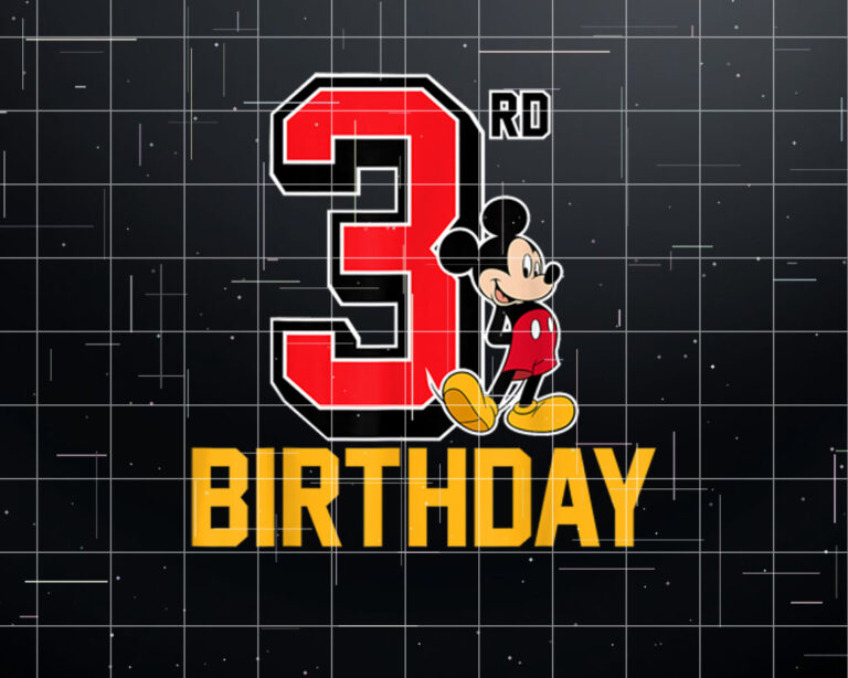 Disney Mickey Mouse My 3rd Birthday Shirt PNG, DTF, DTG, Sublimation Design