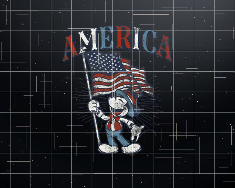Disney Mickey Mouse with American Flag USA Fourth of July Shirt PNG, DTF, DTG, Sublimation Design