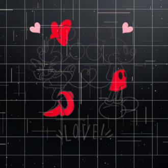 Disney Mickey and Minnie Love Hearts Shirt PNG, DTF, DTG, Sublimation Design
