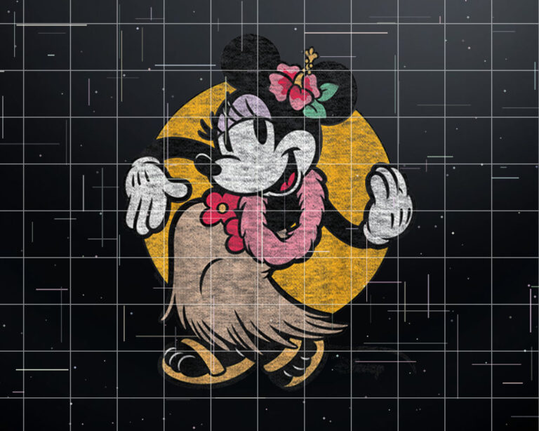 Disney  Minnie Hula Shirt PNG, DTF, DTG, Sublimation Design