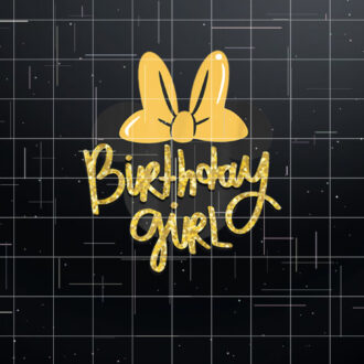 Disney Minnie Mouse Birthday Girl Gold Colorpop Shirt PNG, DTF, DTG, Sublimation Design