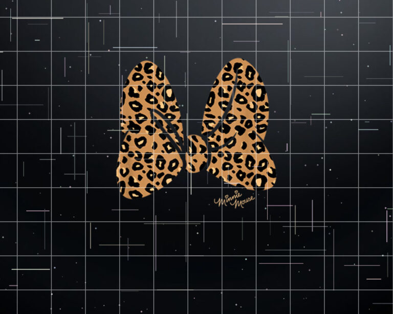 Disney Minnie Mouse Classic Leopard Print Bow Shirt PNG, DTF, DTG, Sublimation Design