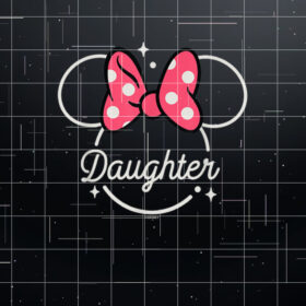 Disney Minnie Mouse Daughter Head Icon Magic Family Trip Shirt PNG, DTF, DTG, Sublimation Design
