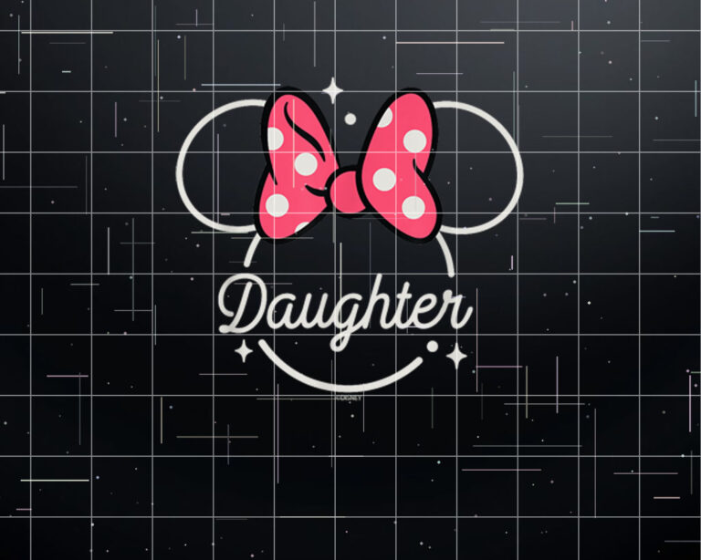 Disney Minnie Mouse Daughter Head Icon Magic Family Trip Shirt PNG, DTF, DTG, Sublimation Design
