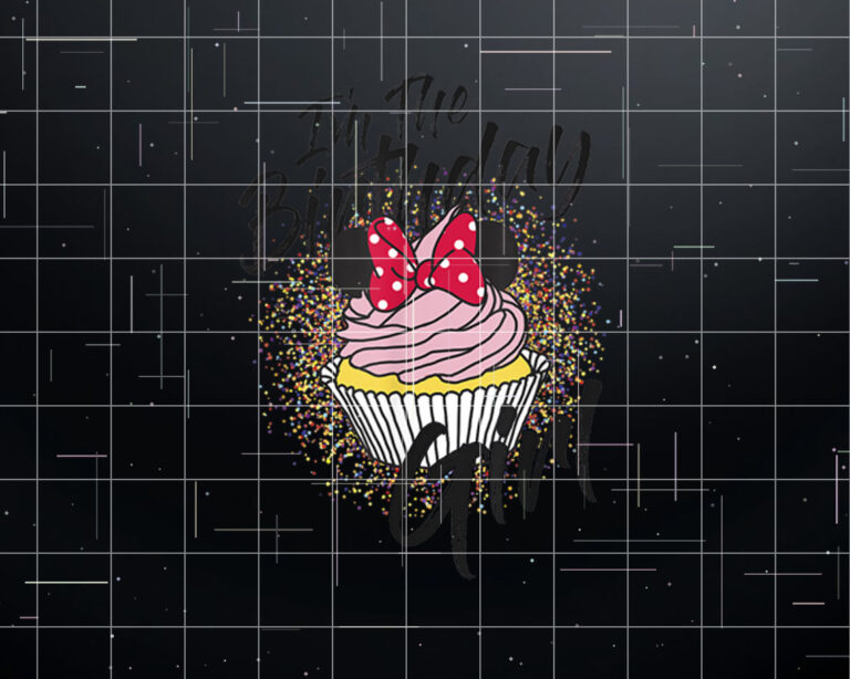 Disney Minnie Mouse Im The Birthday Girl Cupcake Shirt PNG, DTF, DTG, Sublimation Design