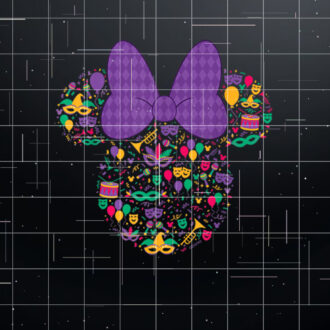 Disney Minnie Mouse Mardi Gras Carnival Holiday Icon Shirt PNG, DTF, DTG, Sublimation Design
