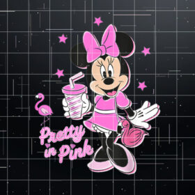 Disney Minnie Mouse Pretty in Pink Shirt PNG, DTF, DTG, Sublimation Design