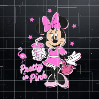 Disney Minnie Mouse Pretty in Pink Shirt PNG, DTF, DTG, Sublimation Design
