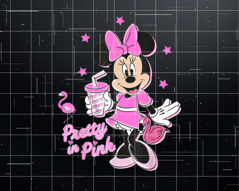 Disney Minnie Mouse Pretty in Pink Shirt PNG, DTF, DTG, Sublimation Design
