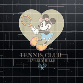 Disney Minnie Mouse Tennis Club Beverly Hills Vintage Logo Shirt PNG, DTF, DTG, Sublimation Design