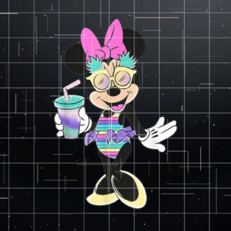 Disney Minnie Mouse Unicorn Stripes and Pineapples Shirt PNG, DTF, DTG, Sublimation Design