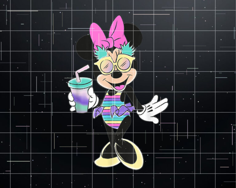 Disney Minnie Mouse Unicorn Stripes and Pineapples Shirt PNG, DTF, DTG, Sublimation Design