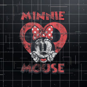 Disney Minnie Mouse Valentines Day Distressed Heart Pose Shirt PNG, DTF, DTG, Sublimation Design