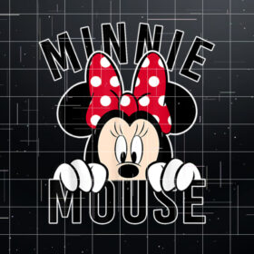 Disney Minnie Rock the Dots Peeking Minnie Shirt PNG, DTF, DTG, Sublimation Design