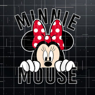 Disney Minnie Rock the Dots Peeking Minnie Shirt PNG, DTF, DTG, Sublimation Design