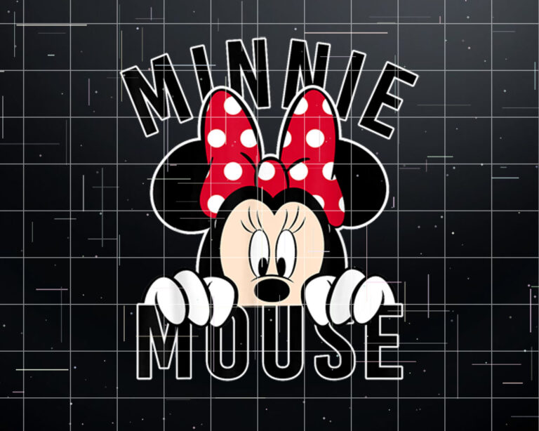 Disney Minnie Rock the Dots Peeking Minnie Shirt PNG, DTF, DTG, Sublimation Design