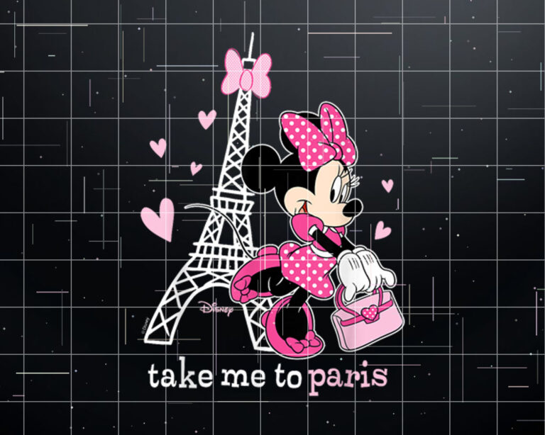 Disney  Minnie Take Me To Paris Shirt PNG, DTF, DTG, Sublimation Design