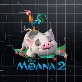 Disney Moana 2 Pua and Heihei with Official Movie Logo Shirt PNG, DTF, DTG, Sublimation Design