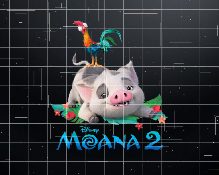 Disney Moana 2 Pua and Heihei with Official Movie Logo Shirt PNG, DTF, DTG, Sublimation Design