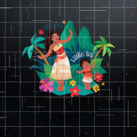 Disney Moana 2 Sisters Moana Simea Big Sis  Little Sis Shirt PNG, DTF, DTG, Sublimation Design