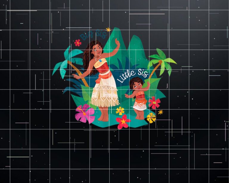Disney Moana 2 Sisters Moana Simea Big Sis  Little Sis Shirt PNG, DTF, DTG, Sublimation Design