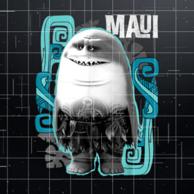Disney Moana Maui Half Shark Shirt PNG, DTF, DTG, Sublimation Design