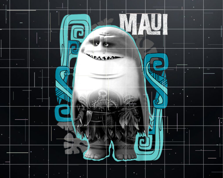 Disney Moana Maui Half Shark Shirt PNG, DTF, DTG, Sublimation Design
