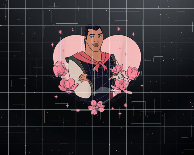Disney Mulan Valentines Day Li Shang Heart Shape Chest Logo Shirt PNG, DTF, DTG, Sublimation Design
