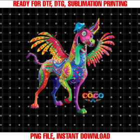 Disney PIXAR Coco Dante Alebrije Spirit Animal Shirt PNG, DTF, DTG, Sublimation Design