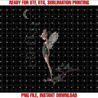 Disney Peter Pan Tinker Bell Moon Quote Art Graphic Shirt PNG, DTF, DTG, Sublimation Design